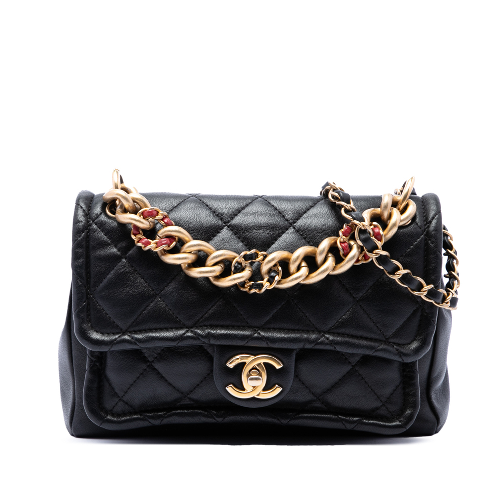 Pre-Loved Chanel Small Quilted Lambskin Chain Link Flap